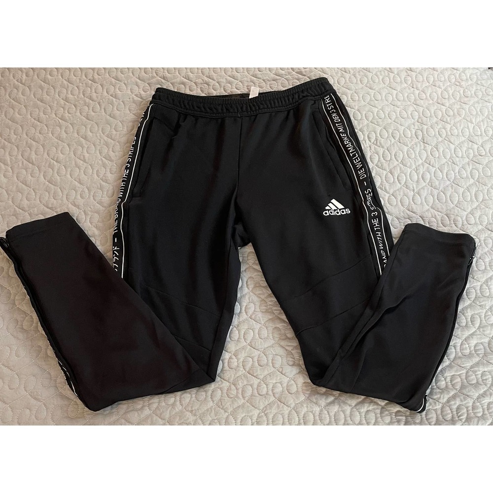 Men’s Adidas Areoready Athletic Training Track Pants Black Small